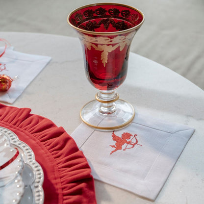 Cupid Linen Cocktail Napkin Set - New