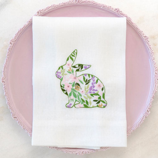 Garden Bunny Tri-Fold Linen Napkin - New