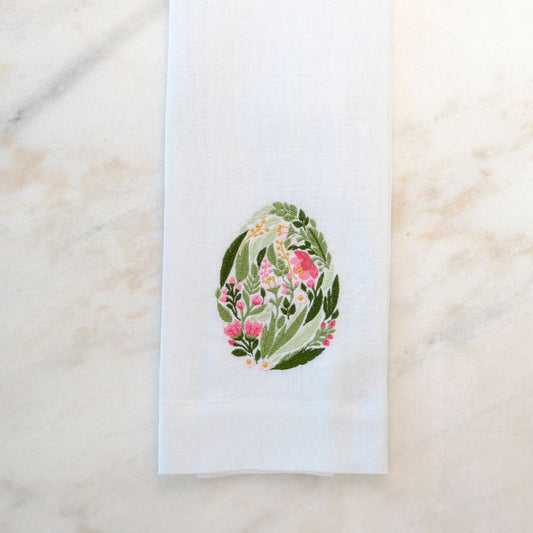 Garden Easter Egg Linen Towel - New