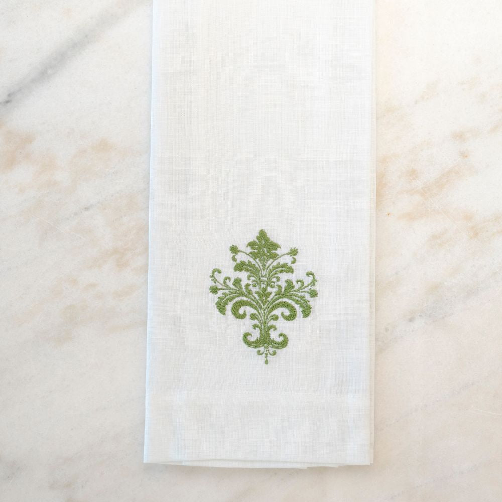 Vittoria Scroll Luxury Linen Towel