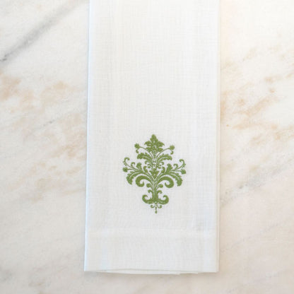 Vittoria Scroll Luxury Linen Towel