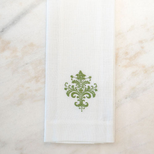 Vittoria Scroll Linen Towel - New