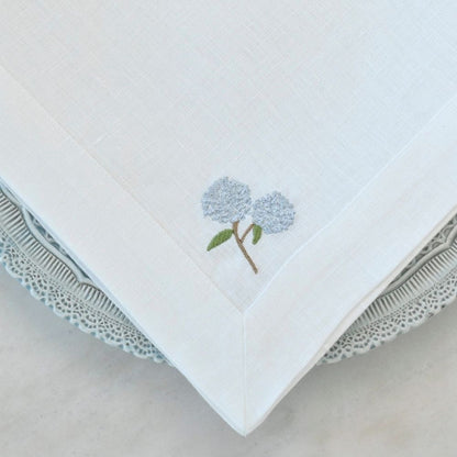Blue Hydrangea Large Linen Napkin - NEW