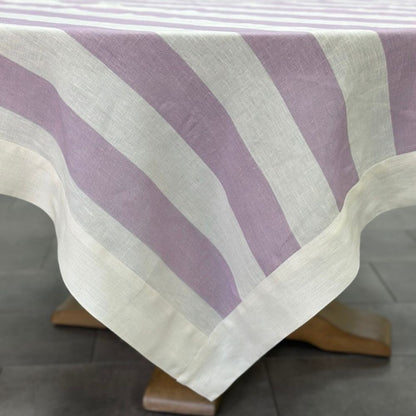 Portofino Bold Stripe Linen Table Square