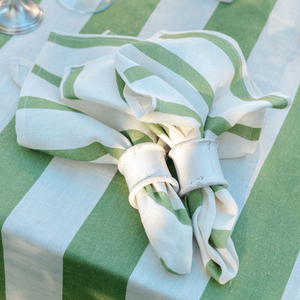 Portofino Bold Stripe Large Linen Napkin