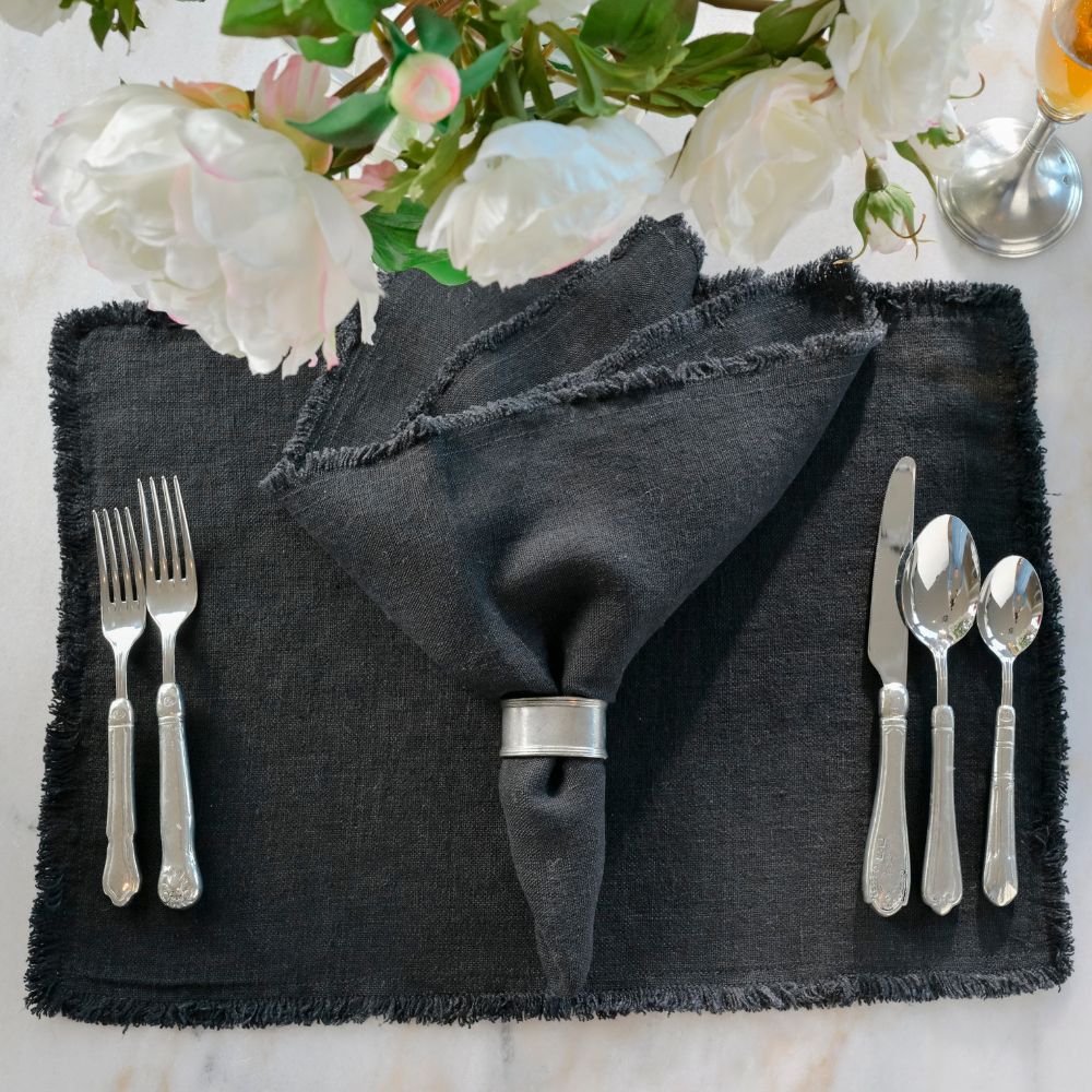 Provence Linen Napkin with Fringe