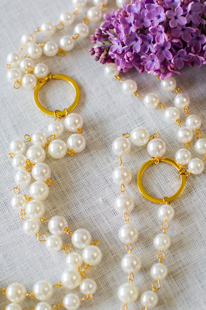 Double Pearl Strand Necklace