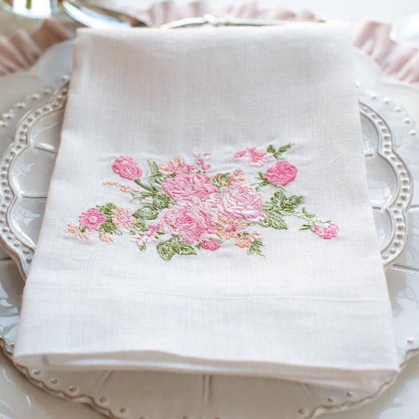 Vintage Floral Tri-fold Napkin
