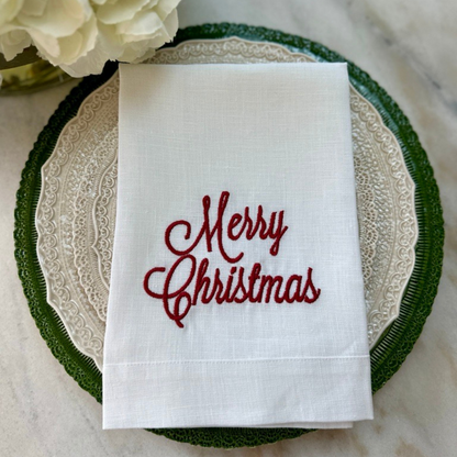 Merry Christmas Tri-Fold Napkin