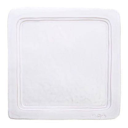 White Firenze Square Platter on a white background