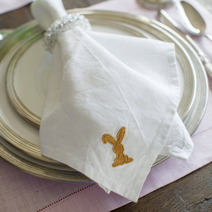 Floppy Eared Bunny Washed Linen Napkin Set (4)