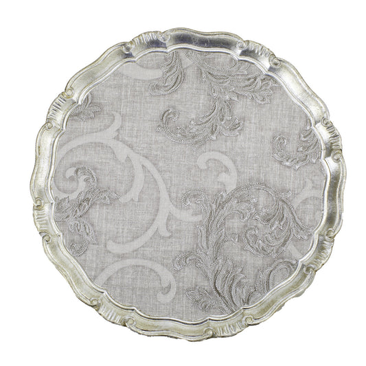 Florentino Damask Wooden Tray/Charger
