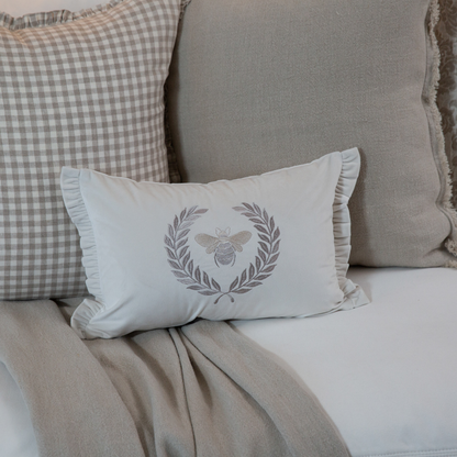 Bumble Bee Velvet Decor Pillow