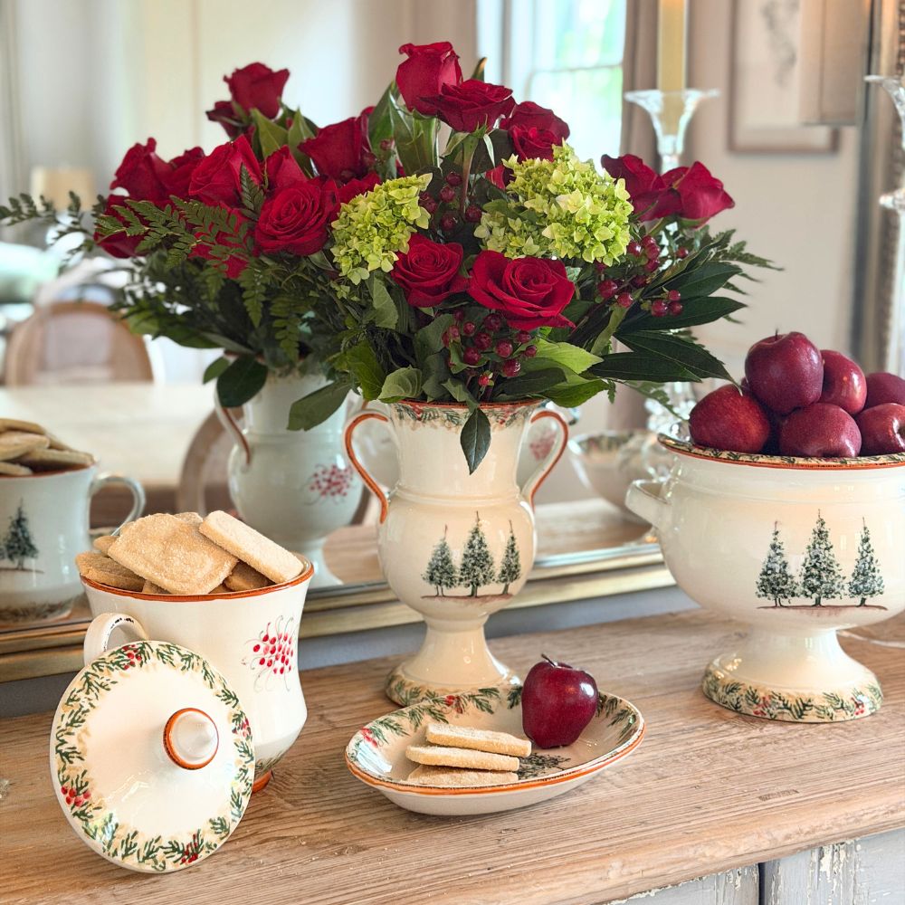 Natale Italian Ceramic Urn Vase