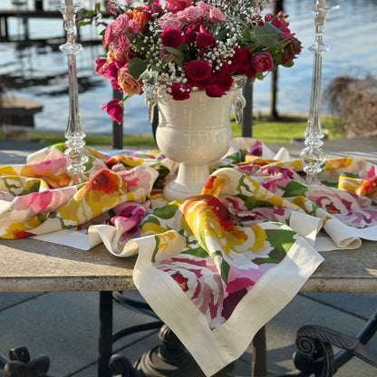Arte Italica Portofino Summer Garden Linen Table Square
