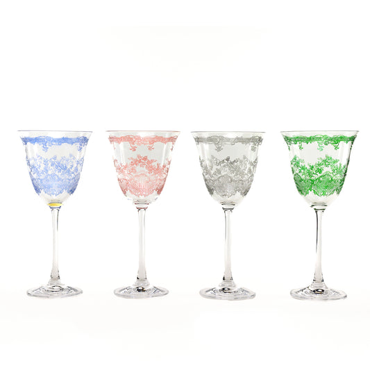 Ensemble de verres multicolores Giardino