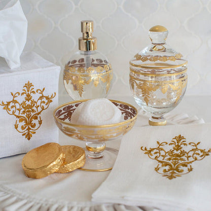 Vetro Gold Baroque Canister with Lid