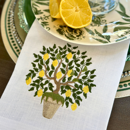 Lemon Tree Linen Towel