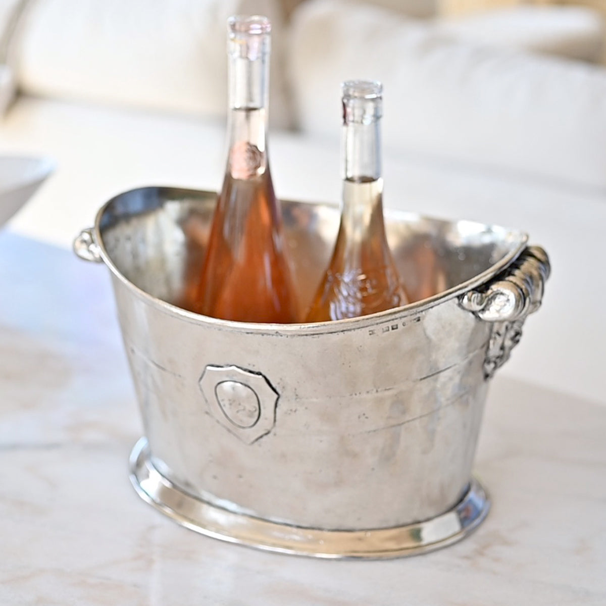 Seau à champagne antique d'OLRI, Italie - plaqué argent Seau à champagne antique d'OLRI, Italie - plaqué argent