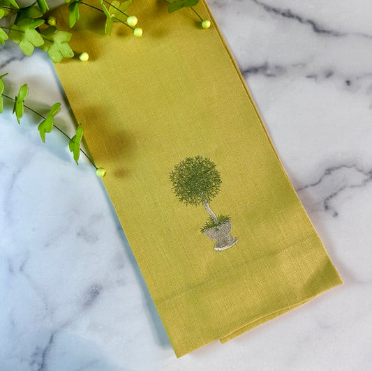 Herb Topiary Linen Towel - New Color
