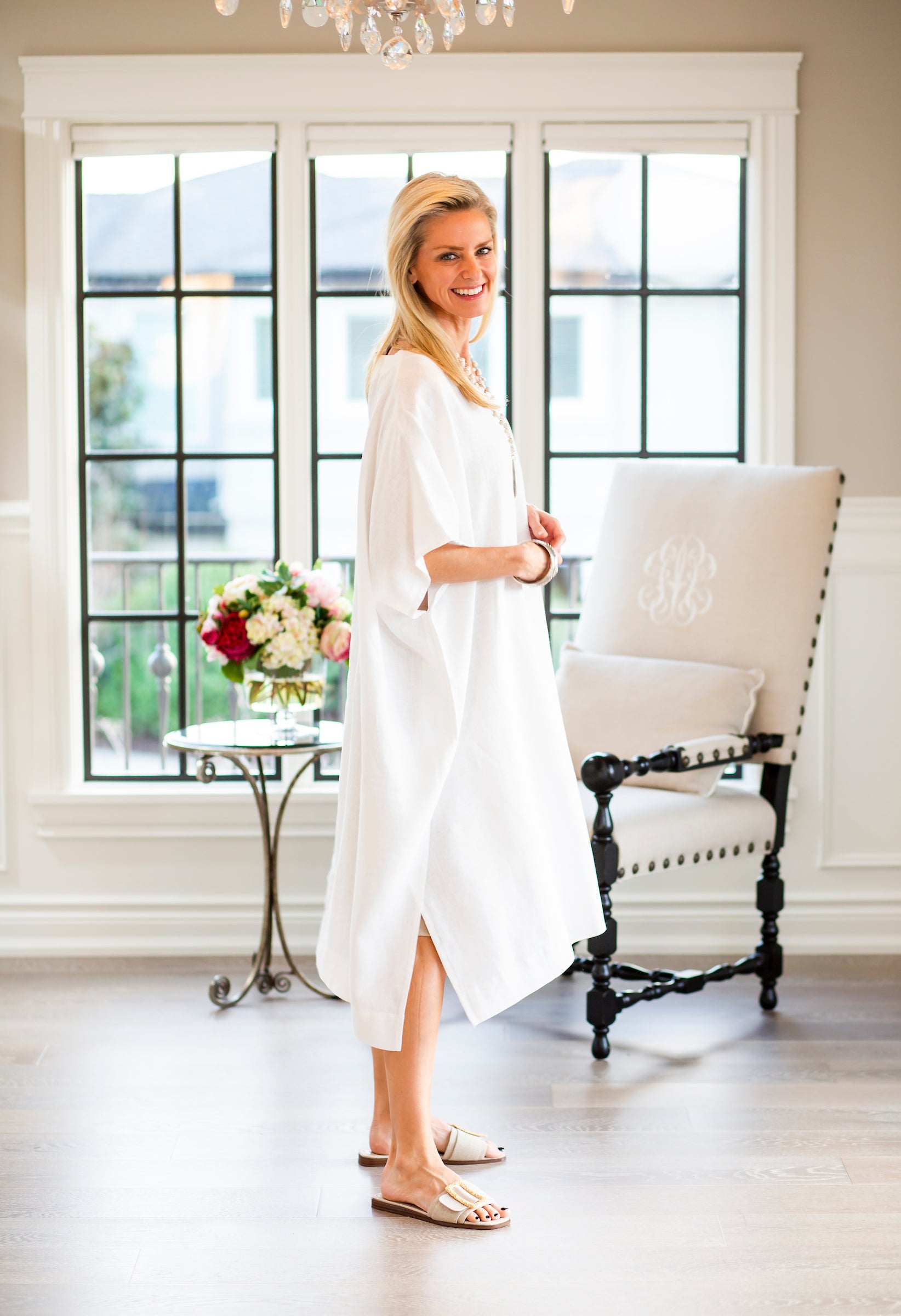 white linen kaftan dress White Linen Kaftan Dress, Linen White Summer Kaftan, Linen Loose Beach Kaftan Dress, Beach Cover Up, Gift for Her, Mothers Day Gift