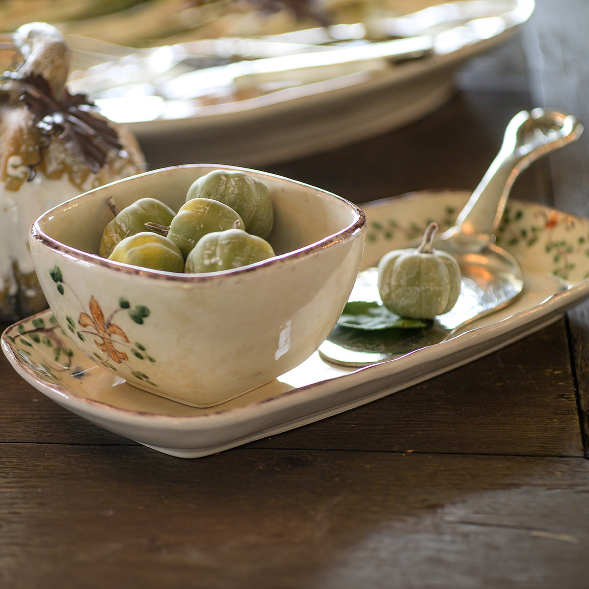 Italian ceramic Medici rectangular serving tray