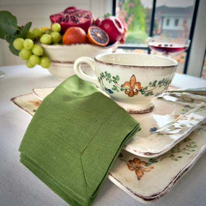 square Italian ceramic Medici dinner plate hand painted