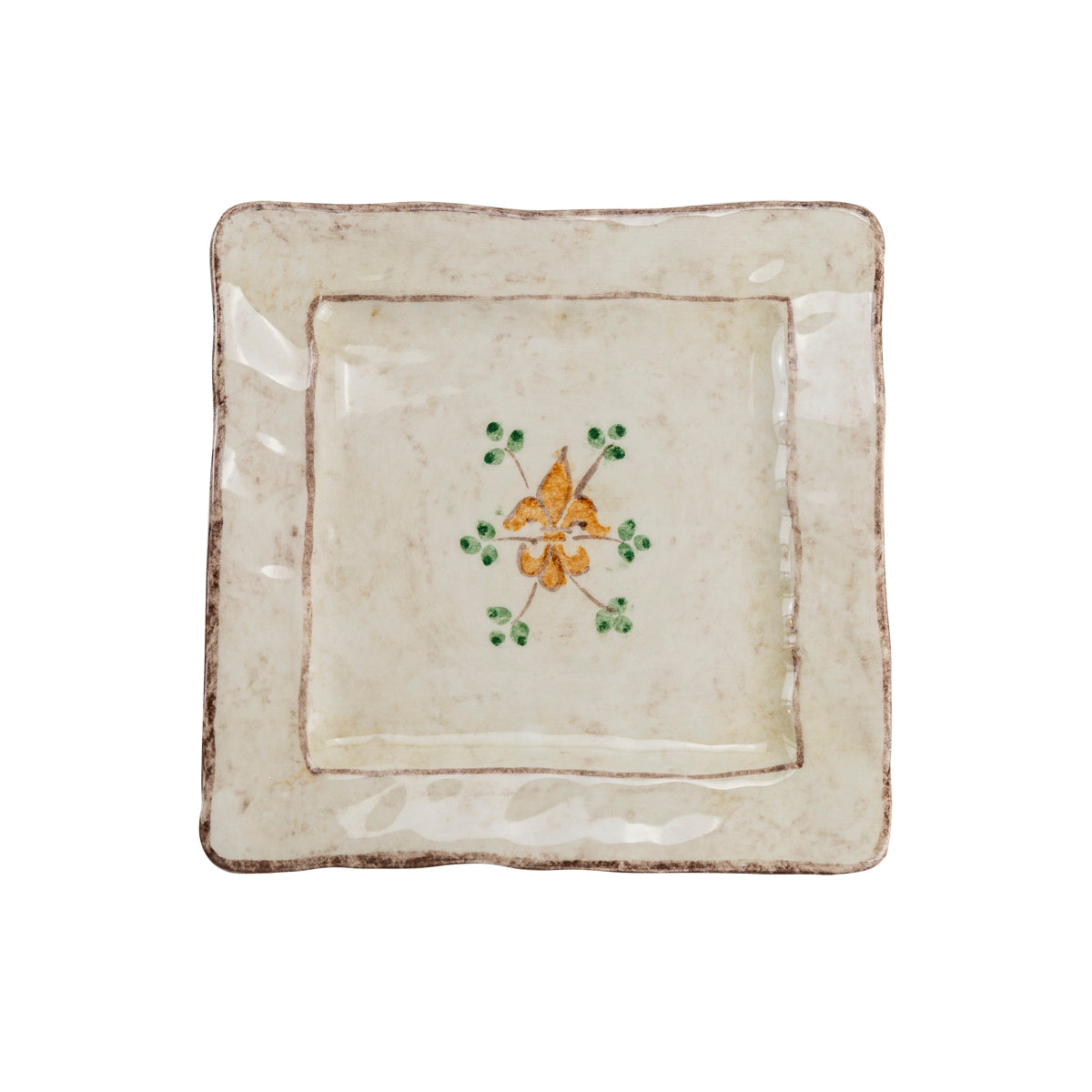 square Italian ceramic Medici salad dessert plate