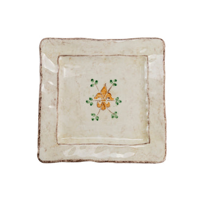 square Italian ceramic Medici salad dessert plate