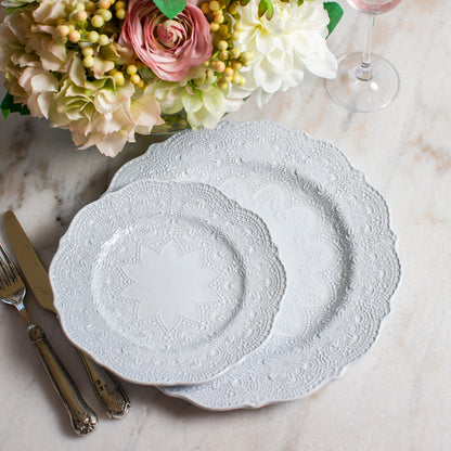 Merletto White Dinner Plate
