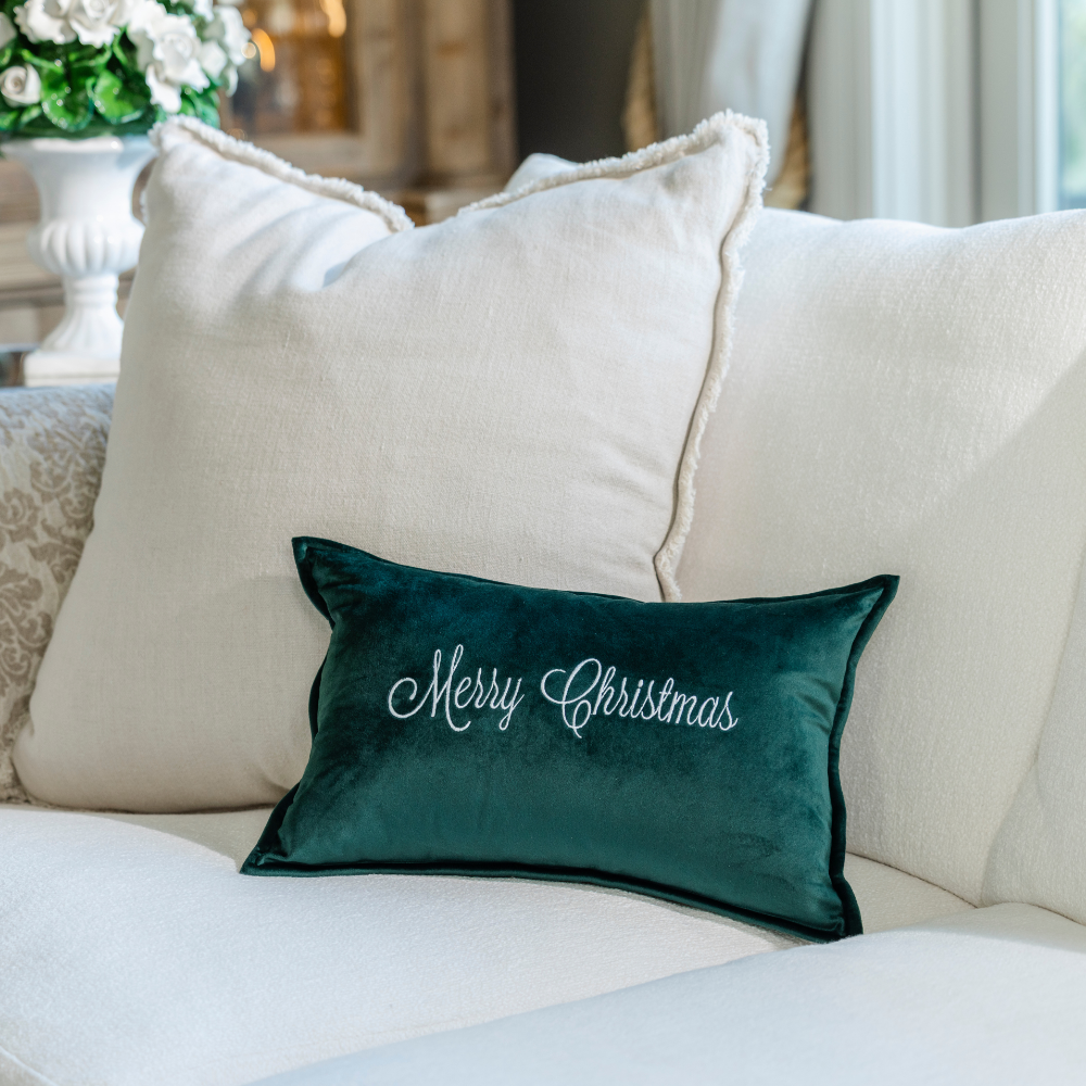 Merry Christmas Sicily Boudoir Pillow