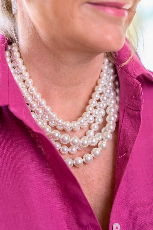 Holly Five Strand Pearl Necklace