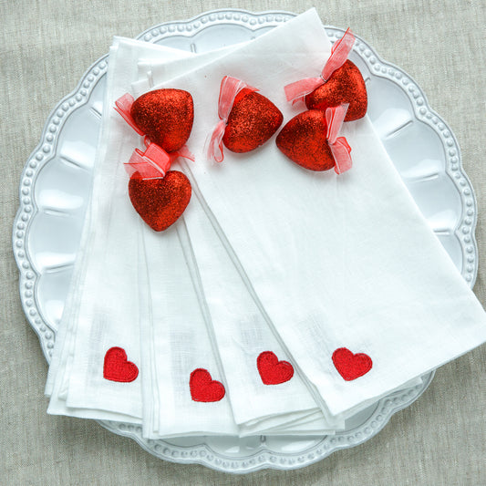 Sweet Heart Washed Linen Napkin Set