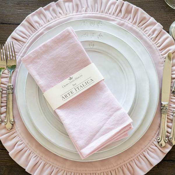Pink Washed Linen Napkin Set