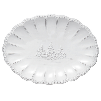 Bella Natale Beaded Oval Platter