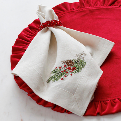Grande serviette de table Natale Sprig