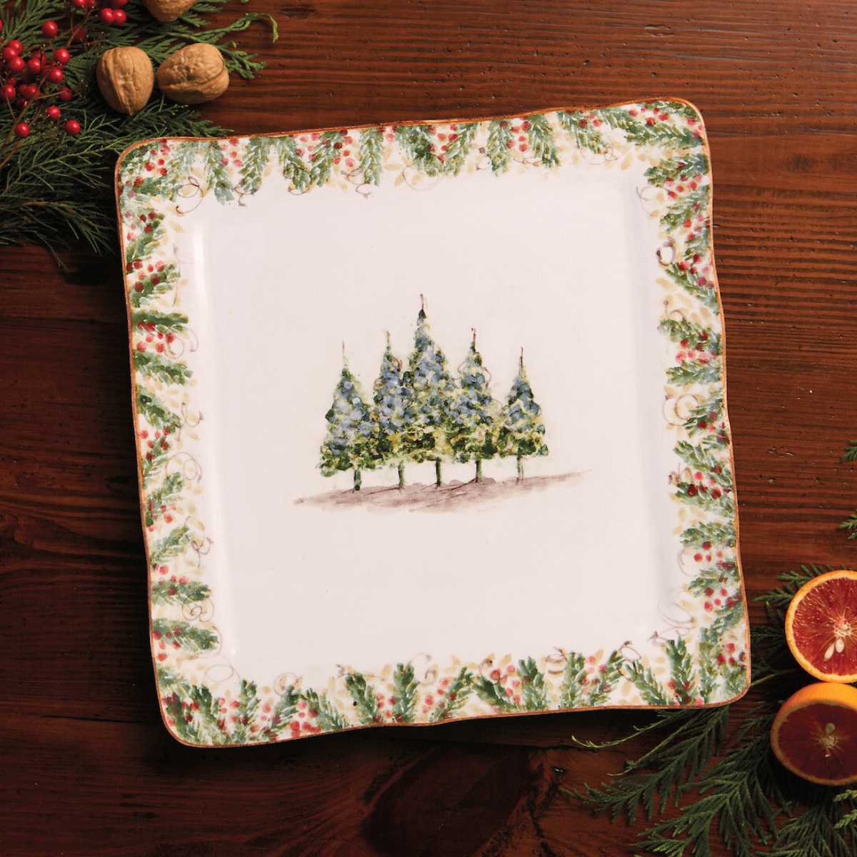 Natale Square Signed Platter / Charger