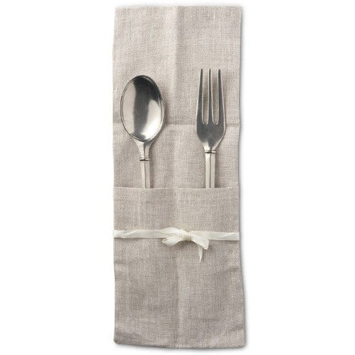 Peltro Salad Servers with Pouch