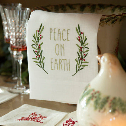 Peace On Earth Linen Towel