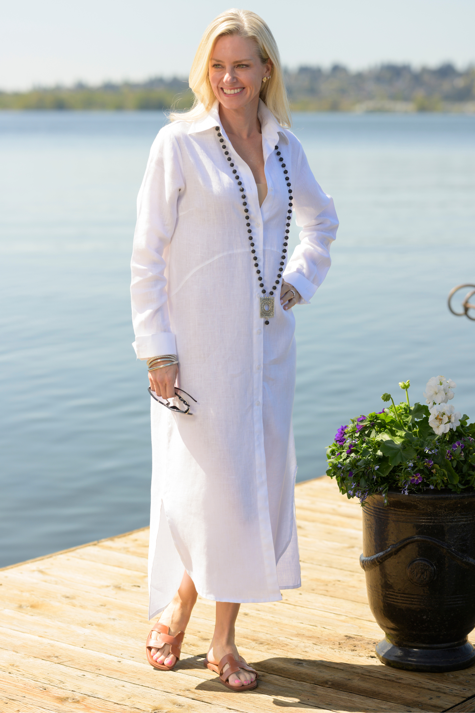 Rachel Shirt Dress-New Colors White / XSmall Rachel Shirt Dress-New Colors White / XSmall