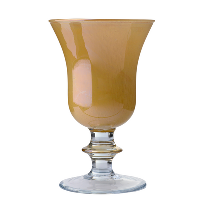 Rialto Yellow Italian Water Wine Glass on a white background - Arte Italica