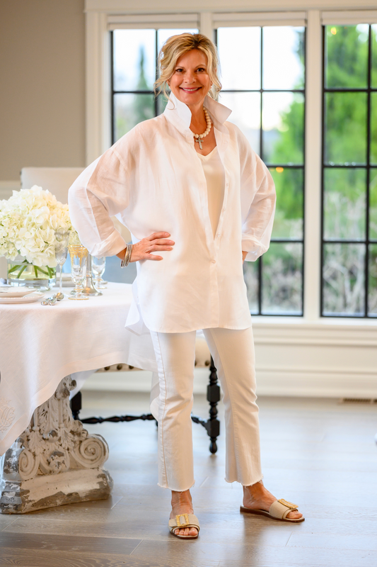 Scotty Boyfriend Button Up Top - Sale