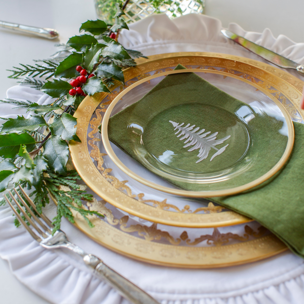 Gold Tree Plate Vetro Gold Etched Tree Plate – Arte Italica