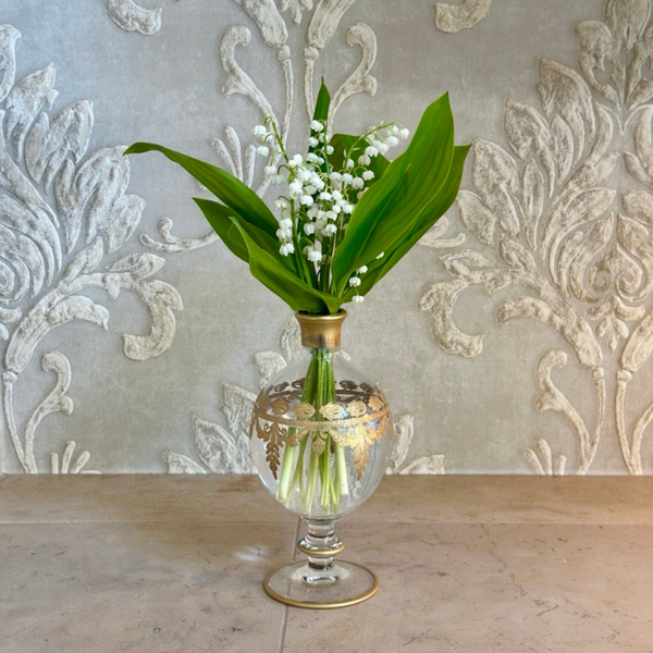 Vetro Gold Bud Vase - Hand Painted 24K Gold Italian Glass | Arte