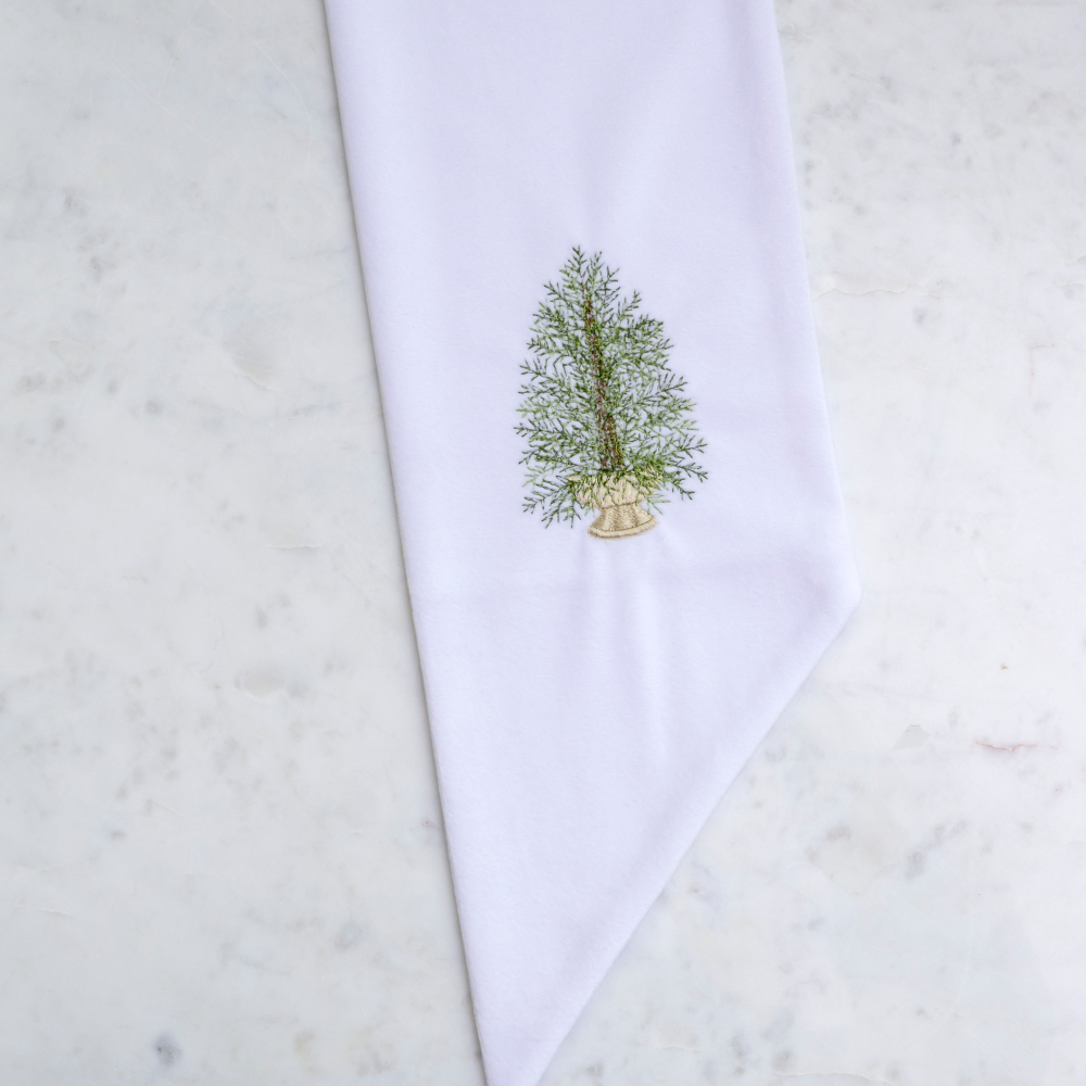 Pine Tree Velvet Sash - New