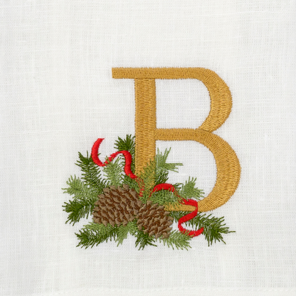 Winter Pine Monogram Towel - New