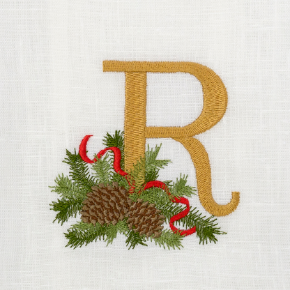 Winter Pine Monogram Towel - New