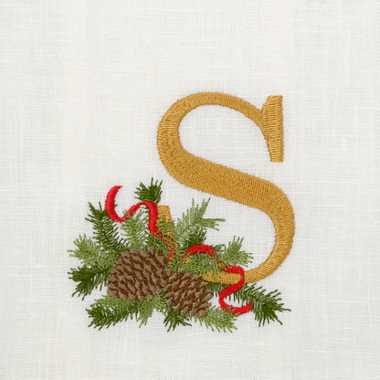 Winter Pine Monogram Towel - New