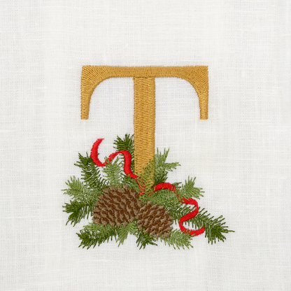 Winter Pine Monogram Towel - New