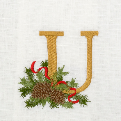 Winter Pine Monogram Towel - New